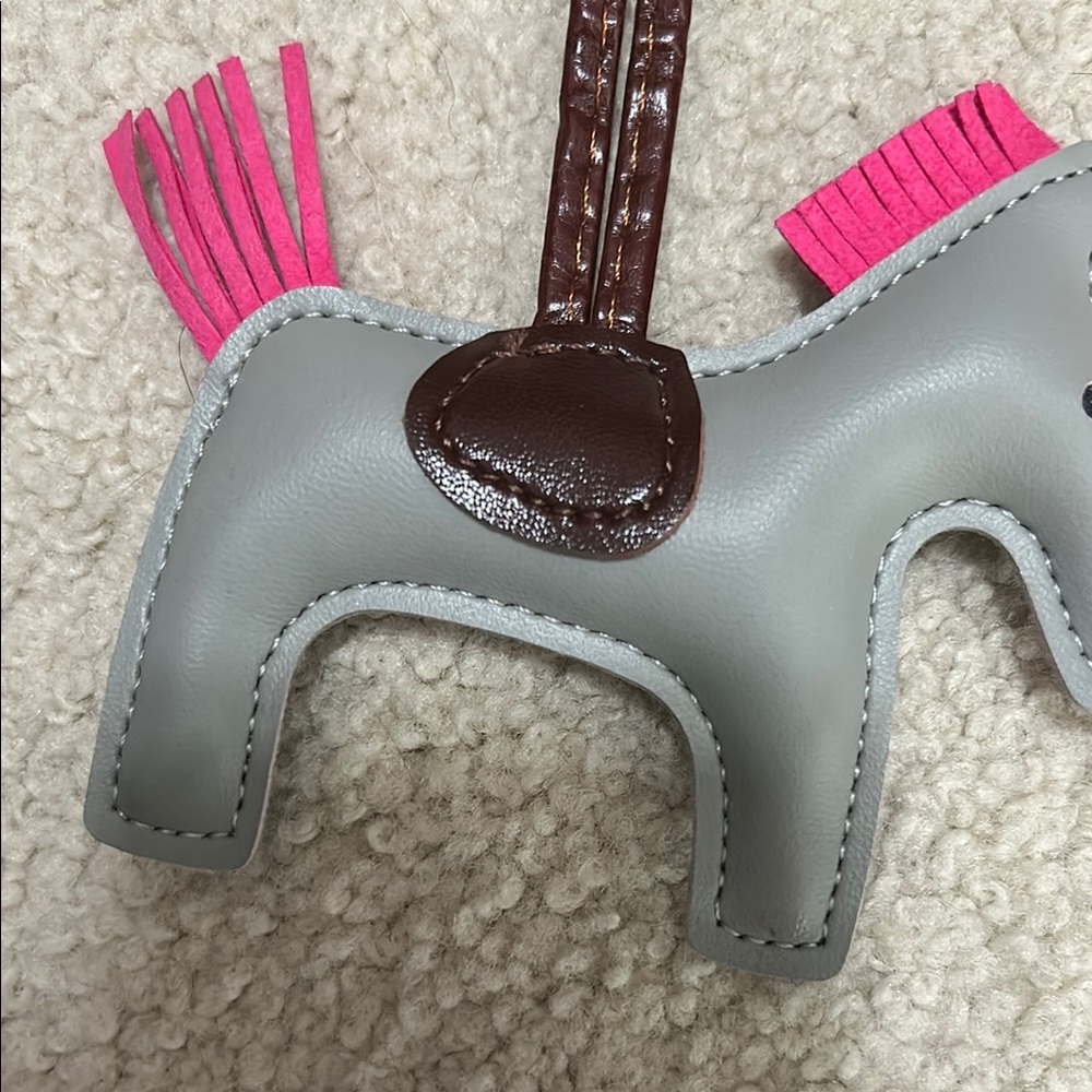 Pink and Gray Horse Bag Charms - Picture 2 of 9